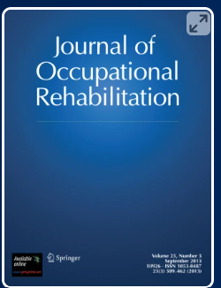 Journal of Occupational Rehabilitation cover